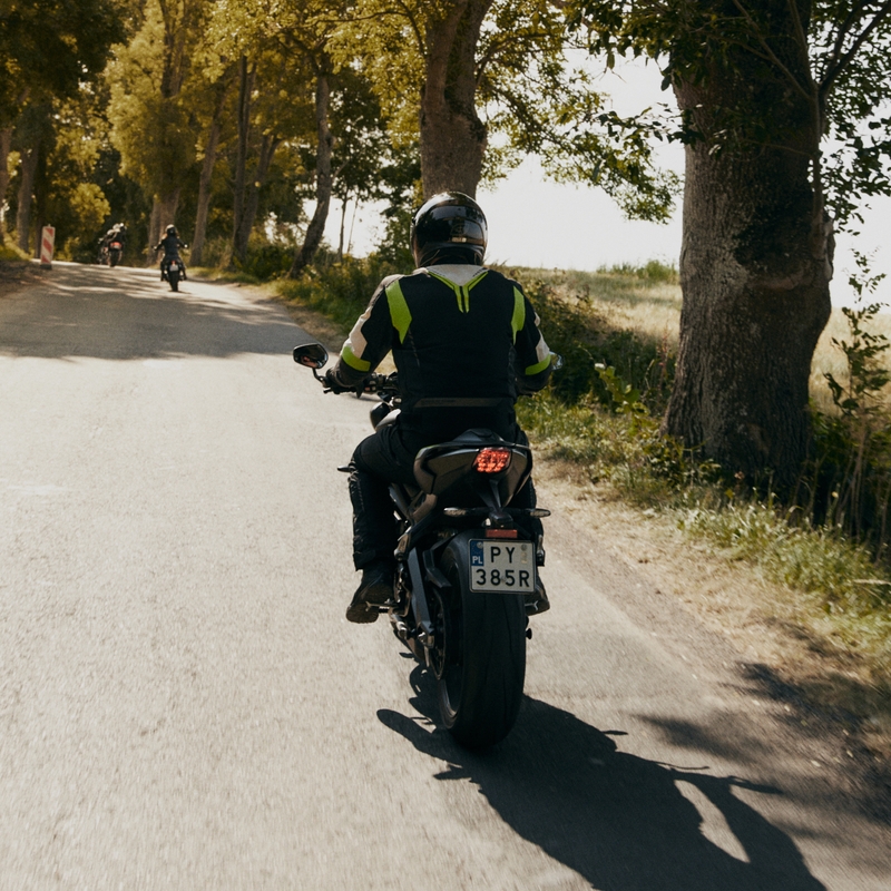Ozone Flow juoda-pilka-fluo geltona motociklininko striukė išpardavimas