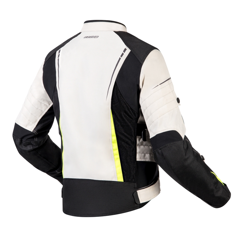 Moteriška motociklininko striukė Ozone Flow Black-Gray-Fluo Yellow išpardavimas