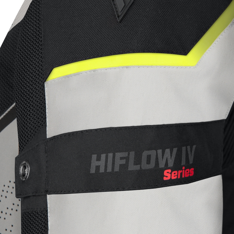 Rebelhorn Hiflow IV juoda-sidabrinė-fluo geltona motociklininko striukė išpardavimas