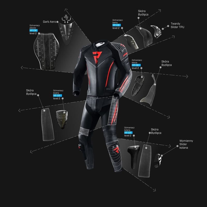 Rebelhorn Fighter Black-Fluo Red motociklininko kelnės išpardavimas