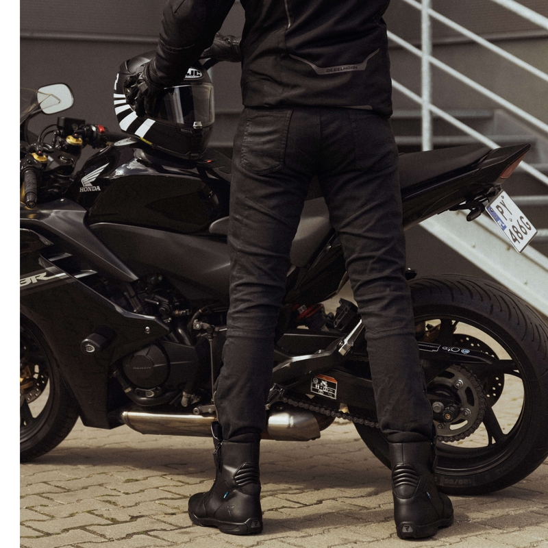 Rebelhorn Hawk III Black Motociklininkų džinsai išpardavimas