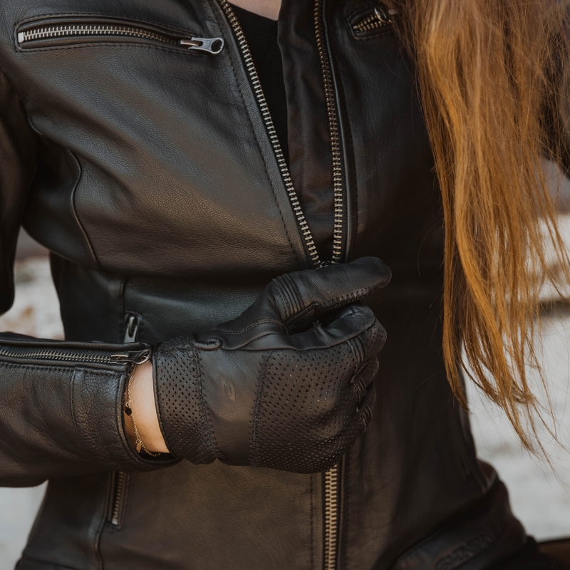 Moteriška motociklininko striukė Ozone Striker Black
