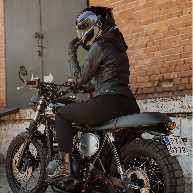 Moteriška motociklininko striukė Ozone Striker Black
