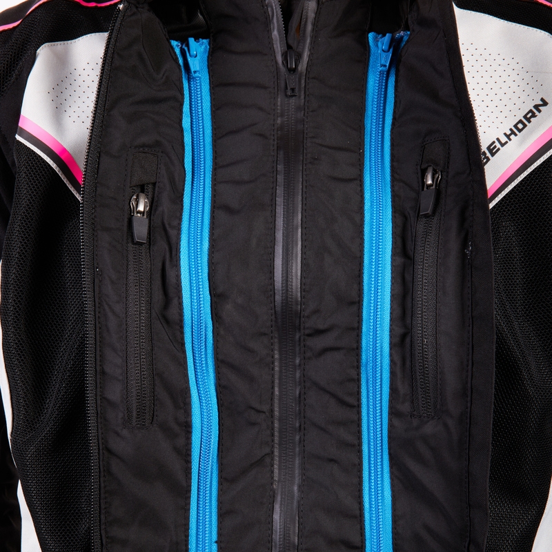 Moteriška motociklininko striukė Rebelhorn Hiflow IV Black-Silver-Pink išpardavimas
