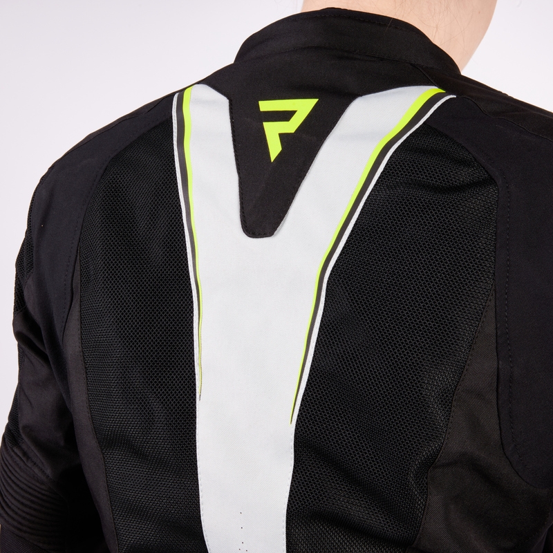 Moteriška motociklininko striukė Rebelhorn Hiflow IV Black-Silver-Fluo Yellow išpardavimas