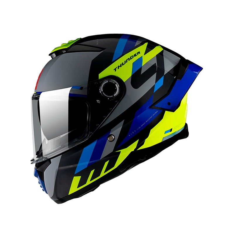 Integrální přilba na motorku MT FF118SV Thunder 4 SV ERGO E17 šedo-modro-zelená