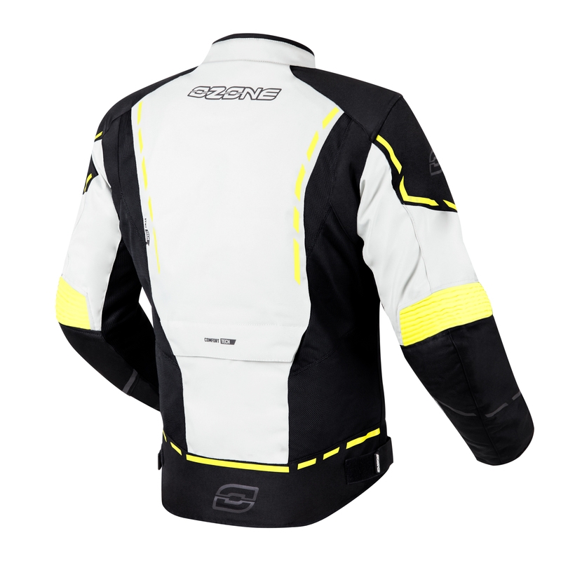 Moto striukė Ozone Jet II pilka-juoda-fluo yellow išpardavimas