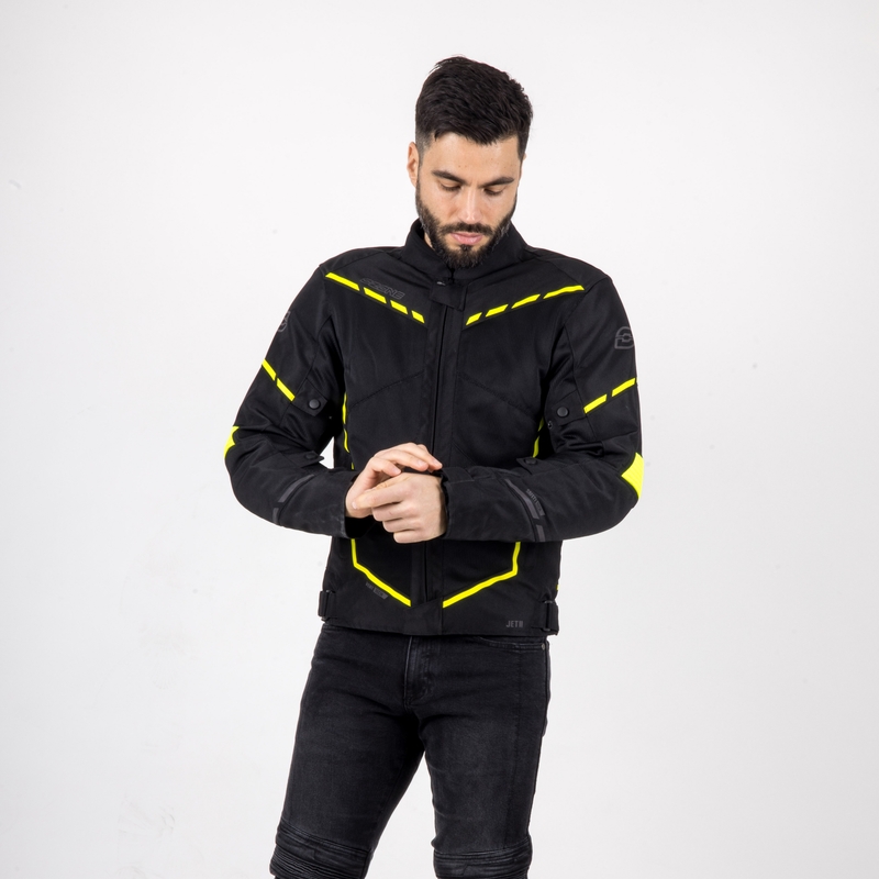 Moto striukė Ozone Jet II black-fluo yellow išpardavimas