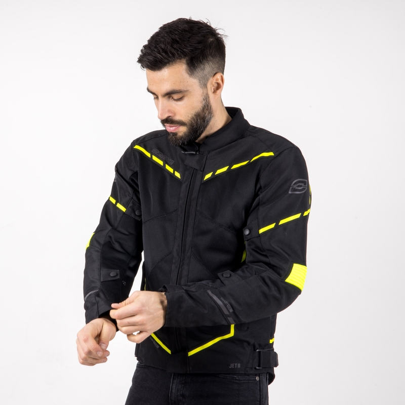 Moto striukė Ozone Jet II black-fluo yellow išpardavimas