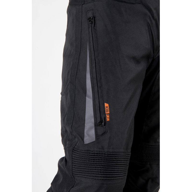 "Ozone Vulcan" juodos prailgintos motociklininko kelnės