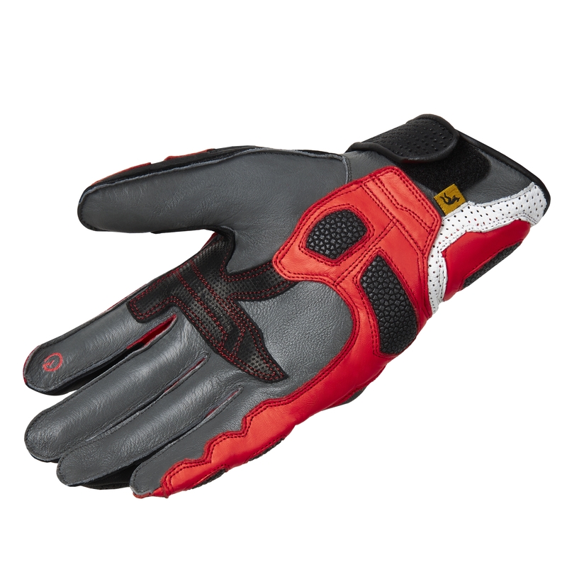 Motociklininko pirštinės Rebelhorn ST Short black-grey-fluo red išpardavimas