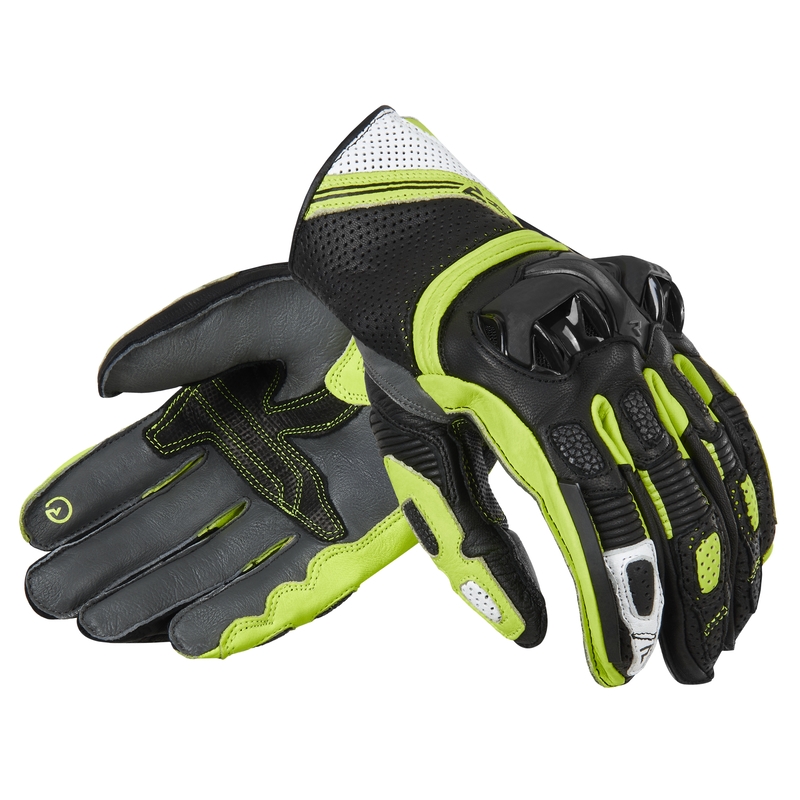 Motociklininko pirštinės Rebelhorn ST Short black-grey-fluo yellow išpardavimas