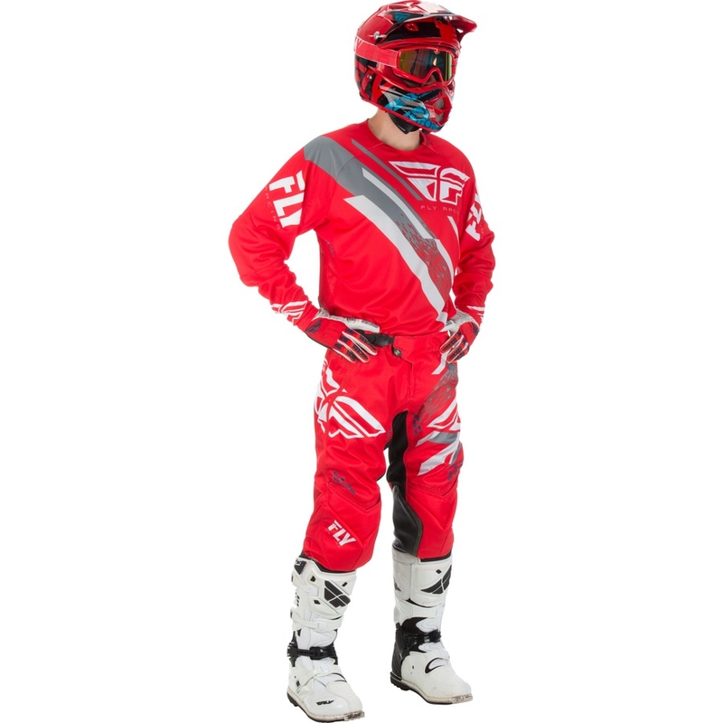 Motokrosový dres FLY Racing EVO 2018 - USA červeno-šedo-bílý