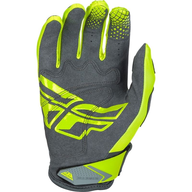 Motokrosové rukavice FLY Racing Kinetic 2018 - USA šedo-fluo žluté