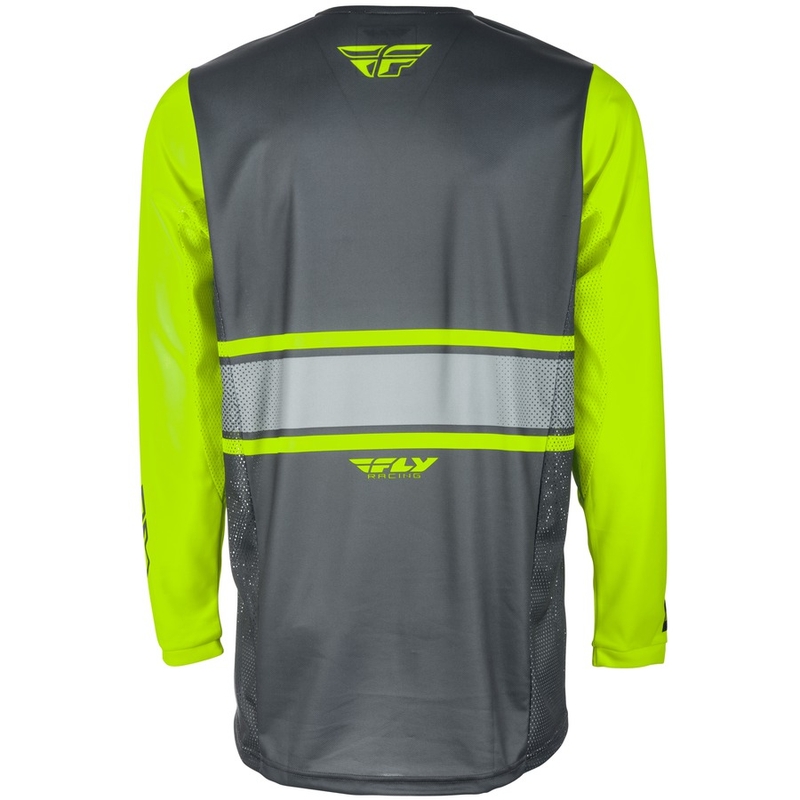 Dětský motokrosový dres FLY Racing Kinetic ERA 2018 - USA šedo-fluo žlutý