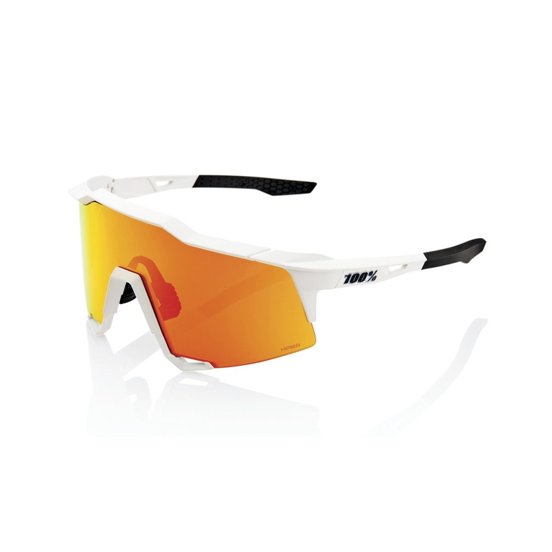 Akiniai nuo saulės 100% SPEEDCRAFT Soft Tact Off White white (HIPER raudonas stiklas)