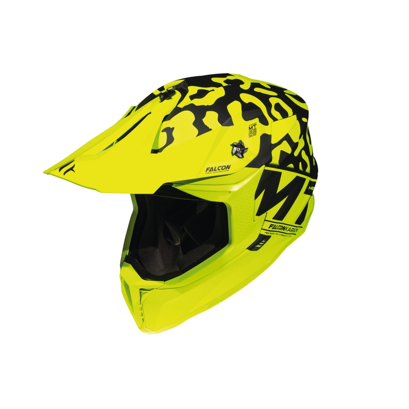 Motokrosová přilba MT Falcon Karson fluo žlutá matná