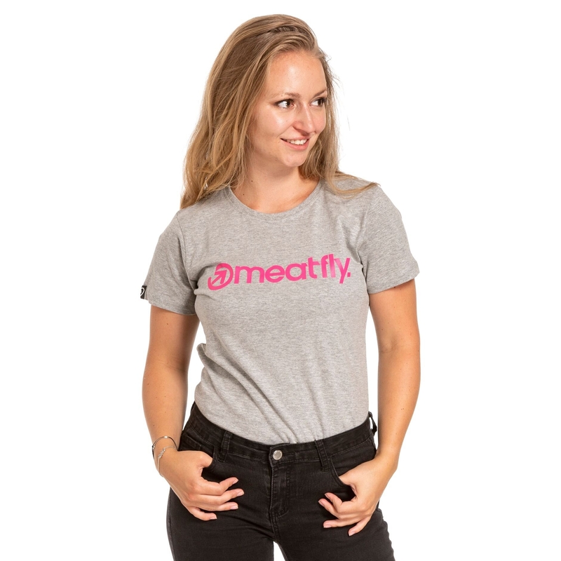 Moteriški marškinėliai Meatfly Ladies MF Logo Grey išpardavimas