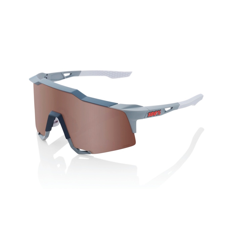 100% SPEEDCRAFT Soft Tact Stone Grey akiniai nuo saulės (HIPER sidabrinis stiklas)