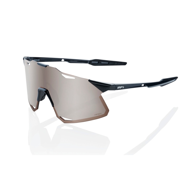 Akiniai nuo saulės 100% HYPERCRAFT Gloss Black black black-brown (HIPER sidabrinis stiklas)