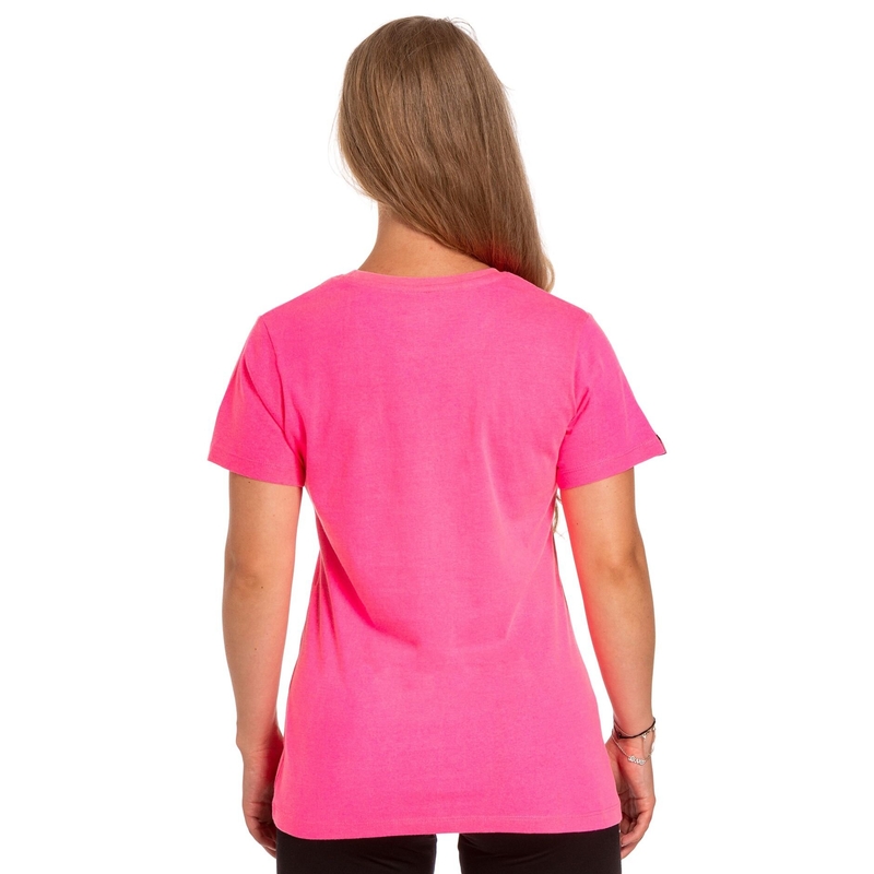 Moteriški marškinėliai Meatfly Ladies MF Logo neon pink išpardavimas