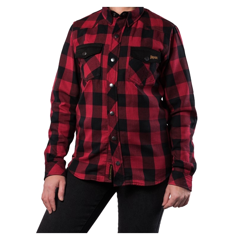 Moteriški motociklininko marškinėliai BROGER Alaska black-red išpardavimas