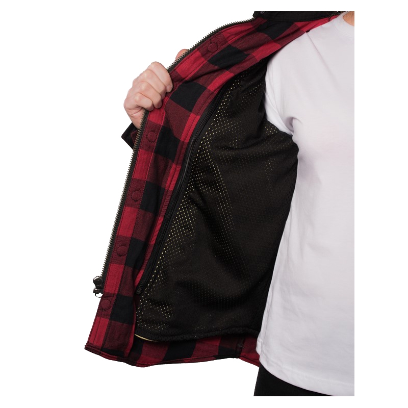 Moteriški motociklininko marškinėliai BROGER Alaska black-red išpardavimas