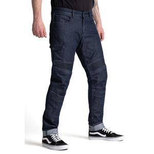 BROGER Ohio tamsiai mėlyni motociklininko džinsai išpardavimas