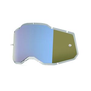 "Plexi" 100% įpurškiamas "Racecraft 2/Accuri 2/Strata 2" mėlynas veidrodinis (nuo rūko)