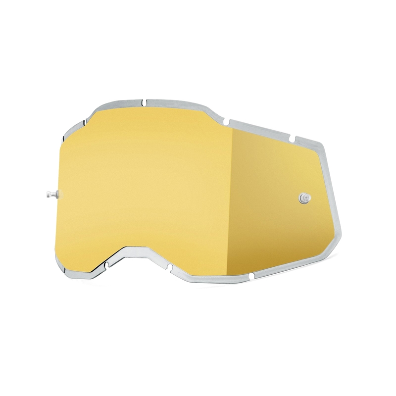 Plexi 100% įpurškiamas Racecraft 2/Accuri 2/Strata 2 auksinis veidrodėlis (nuo rūko)