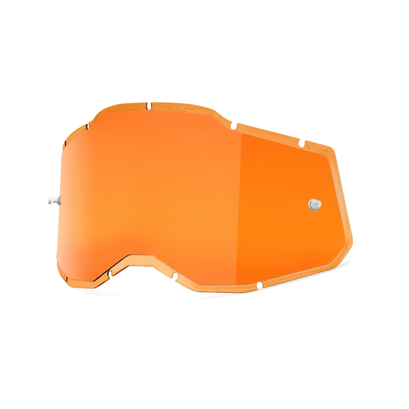 Plexi 100% įpurškiamas Racecraft 2/Accuri 2/Strata 2 oranžinis veidrodinis (nuo rūko)