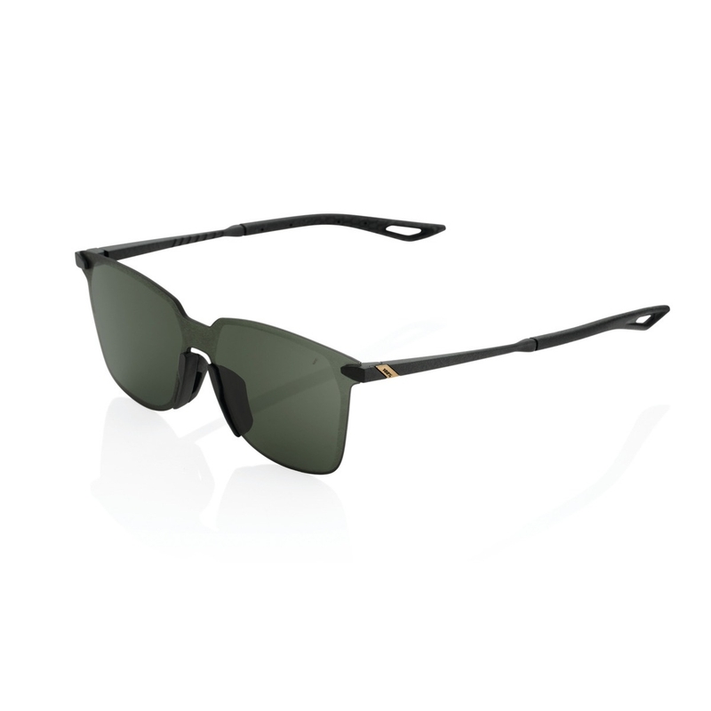 Sluneční brýle 100% LEGERE SQUARE Matte Black černé (zelená skla)