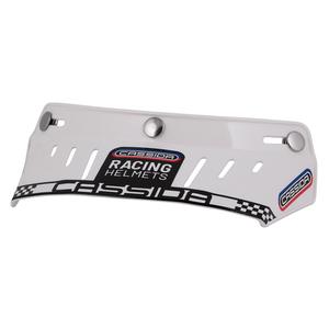 Plokščias skydelis "Cassida Oxygen Racing Spirit" šalmams baltos spalvos