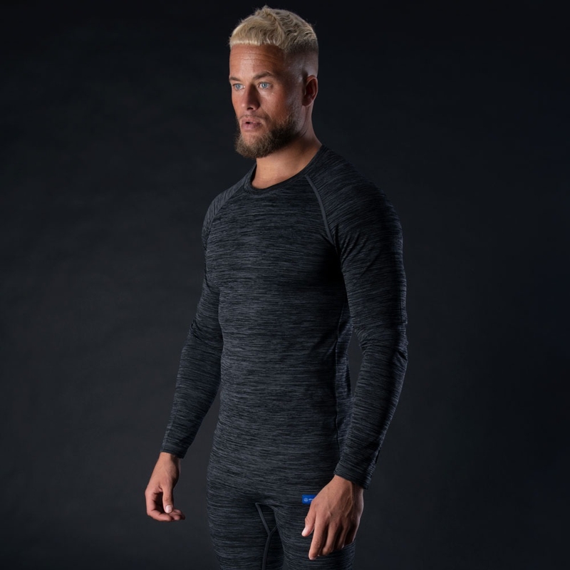 "Oxford Advanced Base Layer" juodai pilki termo marškinėliai ilgomis rankovėmis