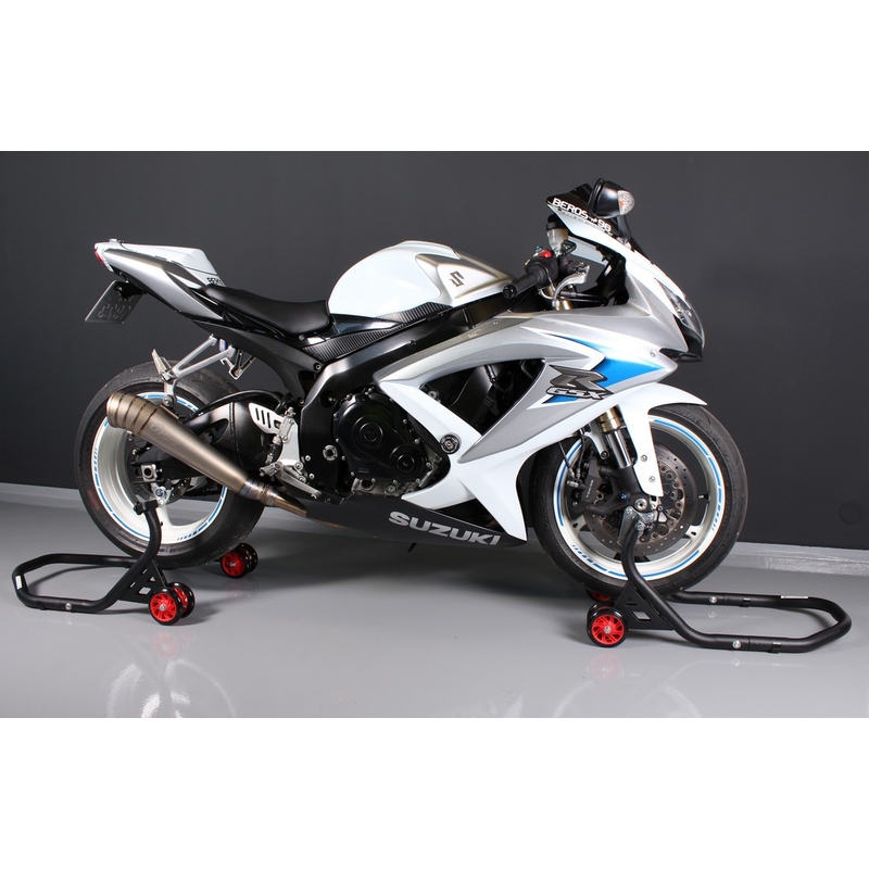 R-TECH EVO motociklo stovo komplektas (priekinis + galinis su ratukais)