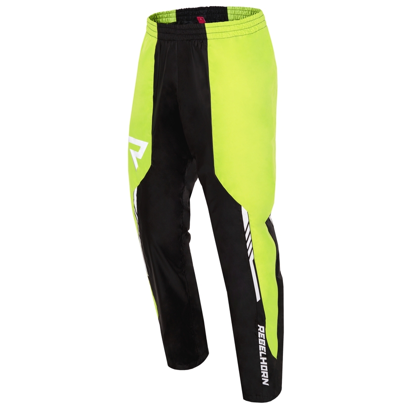 Moto kalhoty do deště Rebelhorn Patrol fluo žluto-černé