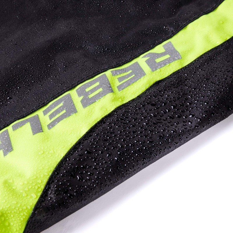 Moto kalhoty do deště Rebelhorn Patrol černo-fluo žluté