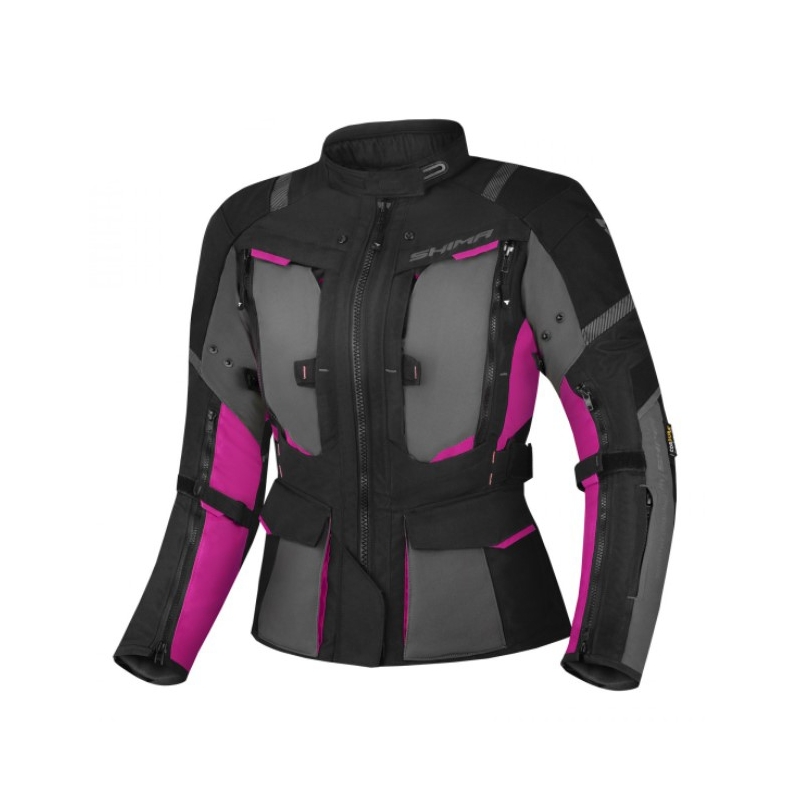 Shima Hero 2.0 moteriška motociklininko striukė Black-Grey-Pink