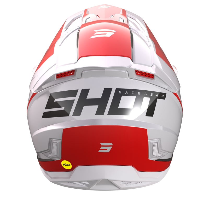 Motokrosová přilba Shot Core Comp bílo-červená
