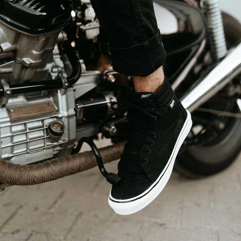 Boty na motorku BROGER California černo-bílé