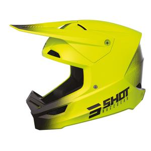 Motokroso šalmas Shot Race Raw black-fluo yellow išpardavimas