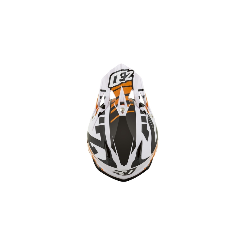 Motokrosová přilba ZED X1.9 oranžovo-černo-bílá