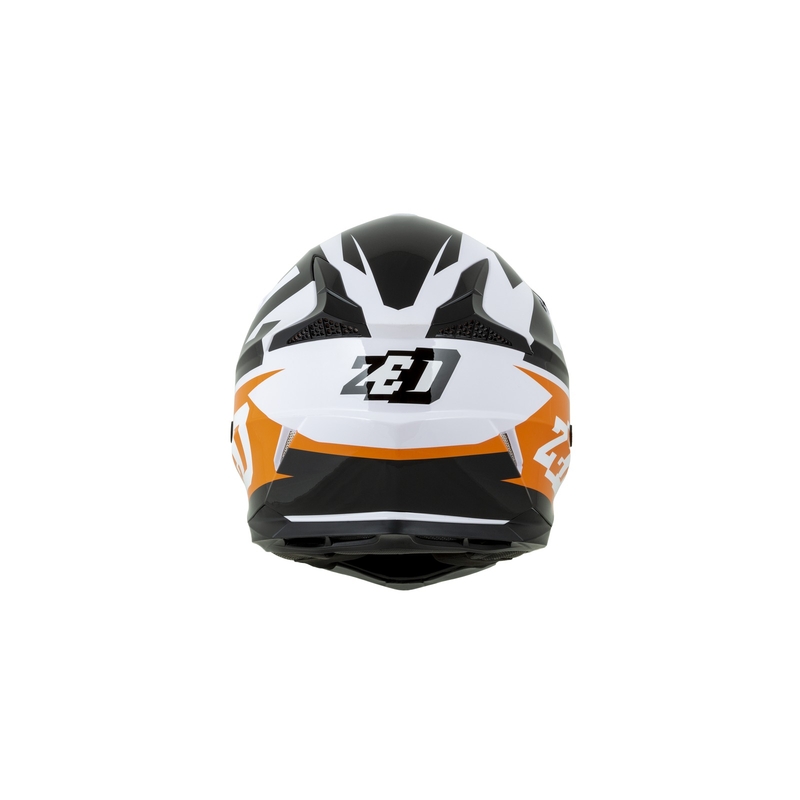 Dětská motokrosová přilba ZED X1.9D oranžovo-černo-bílá