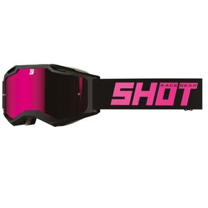 Motokroso akiniai Shot Iris 2.0 Solid black and pink