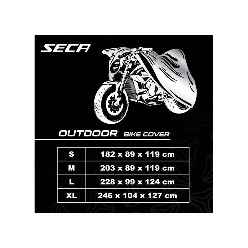 Plachta na motorku SECA Cover Outdoor černá výprodej