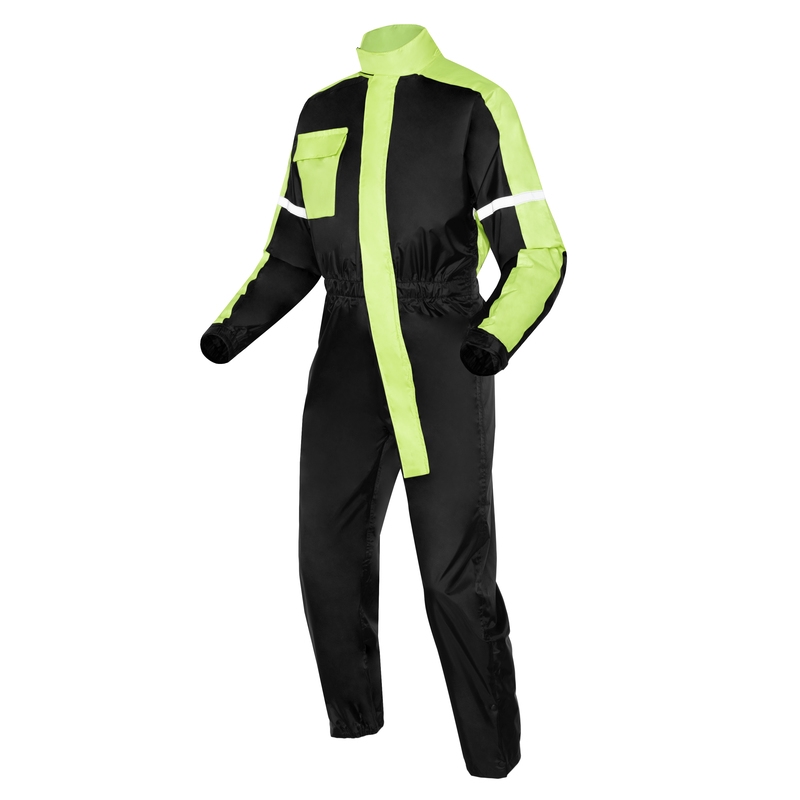 Kombinéza do deště Ozone OZ-141 černo-fluo žlutá