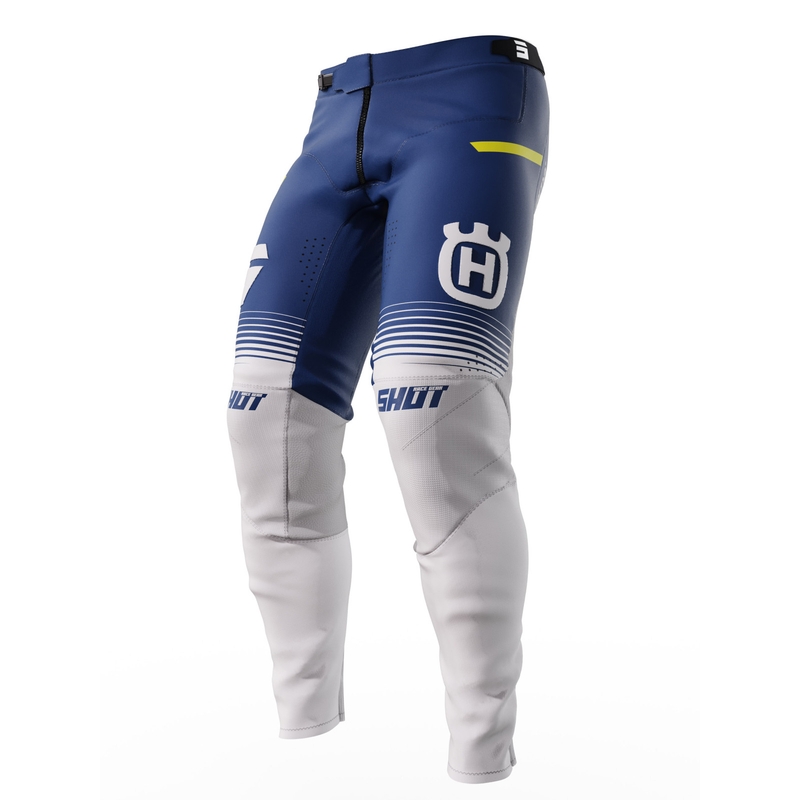 Motokroso kelnės Shot Aerolite Husqvarna LE baltai mėlynos išpardavimas