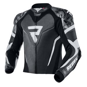 Rebelhorn Rebel juoda ir balta motociklininko striukė išpardavimas