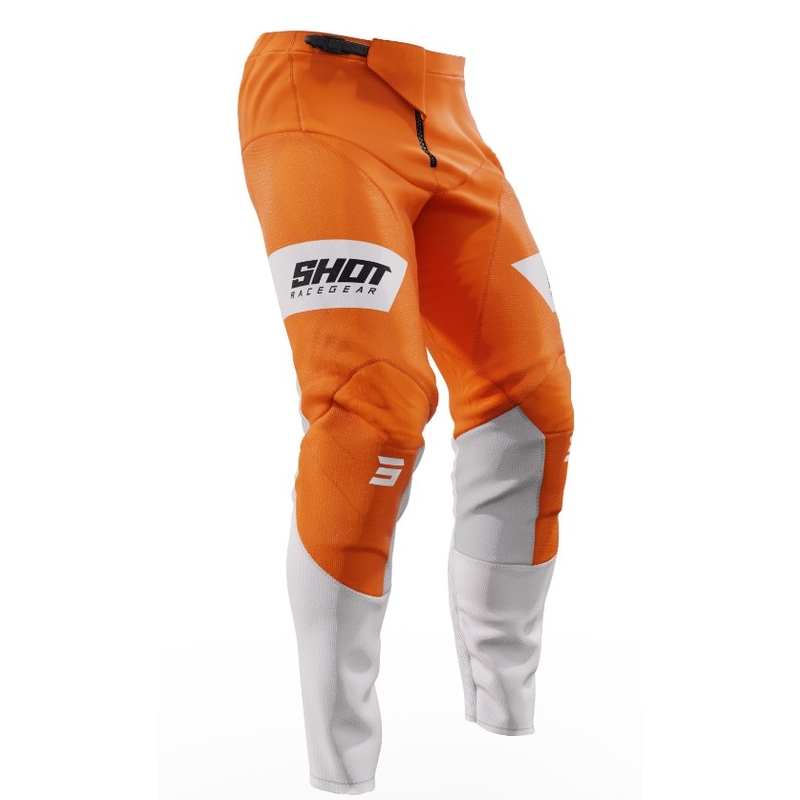 Motokrosové kalhoty Shot Contact Scope bílo-oranžové výprodej