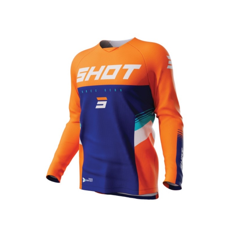 Motokroso marškinėliai Shot Contact Tracer blue-orange išpardavimas